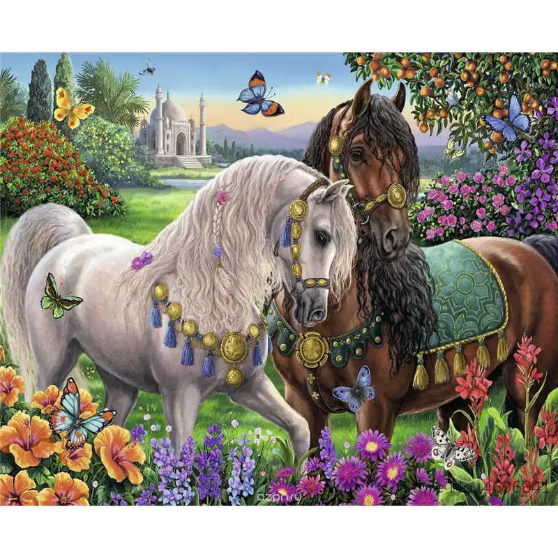 Картина по номерам рамки Раскраска домашний декор картины животные лошади