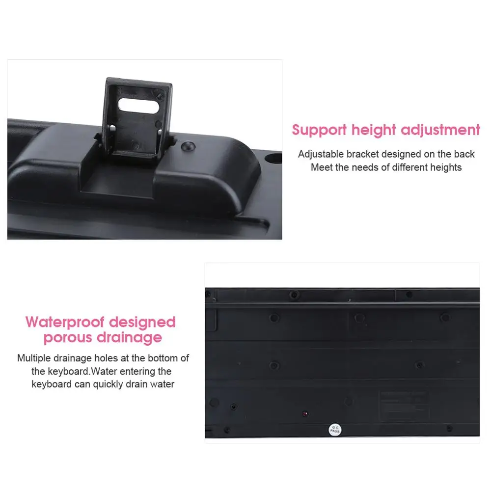 

Keyboard USB Wired Ultra-Thin Cute Cartoon for Home Office Laptop Computer Universal