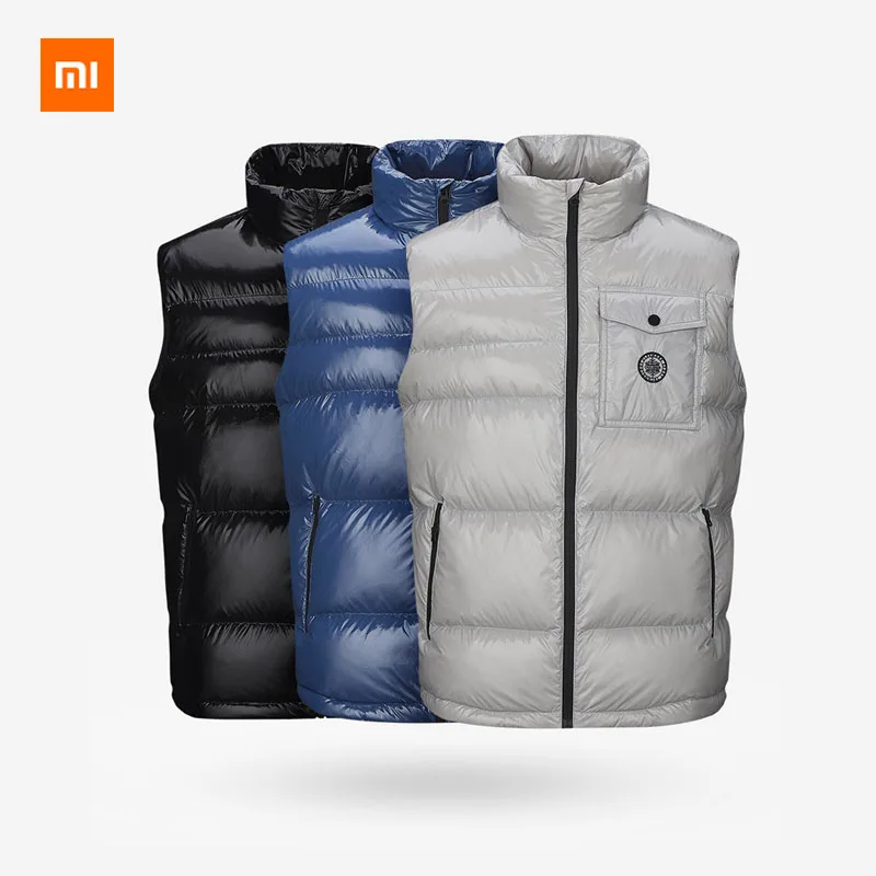 Новый мужской легкий пуховый жилет Xiaomi ULEEMARK 90% белый утиный пух 5 + см теплый