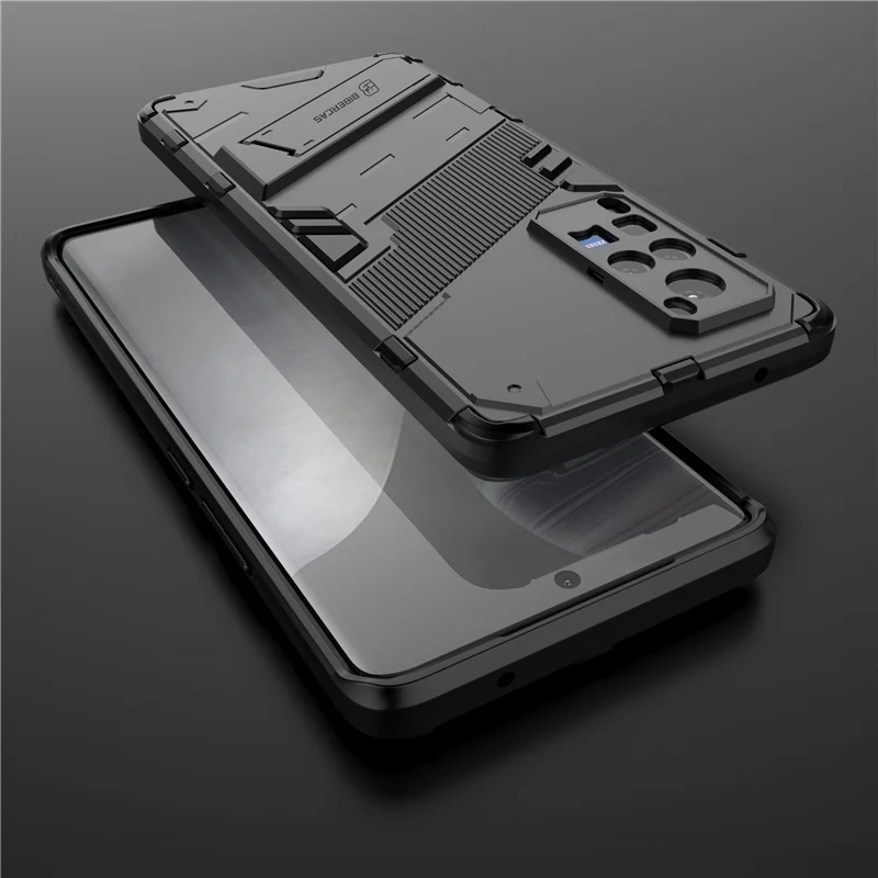 

Чехол для Vivo X60 Pro Чехол чехол противоударный бампер кронштейн держатель-подставка с полной защитой для телефона повышенной прочности с протекторным рисунком и задняя крышка для Vivo X60 Pro Чехол