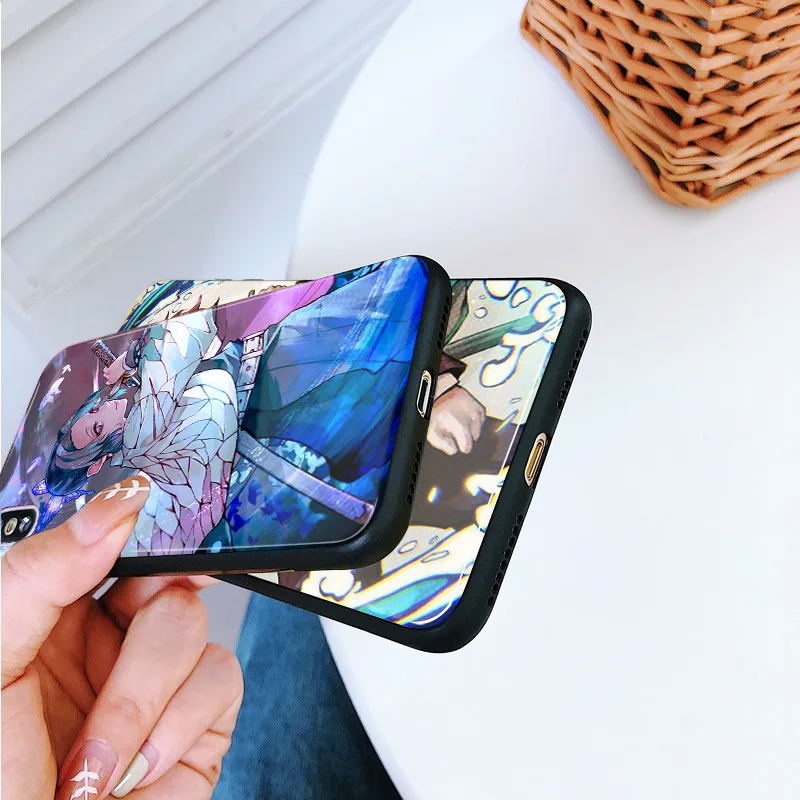 

Cartoon Japan Anime Demon Slayer Phone Cases Tempered Glass For Huawei mate 30 20 10 P30 P20 PRO Nova 5i 5T 4 protect back cover
