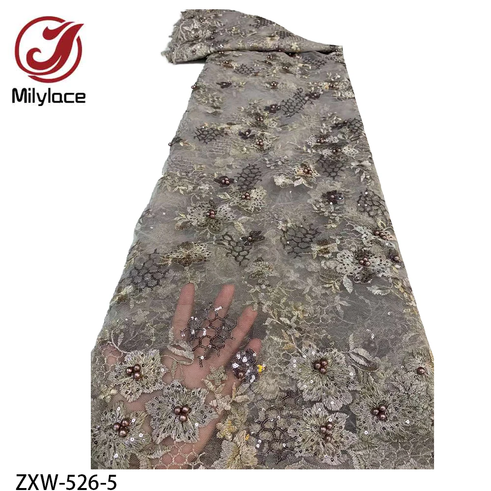 Африканское кружево с вышивкой бисером нигерийская кружевная ткань высокое