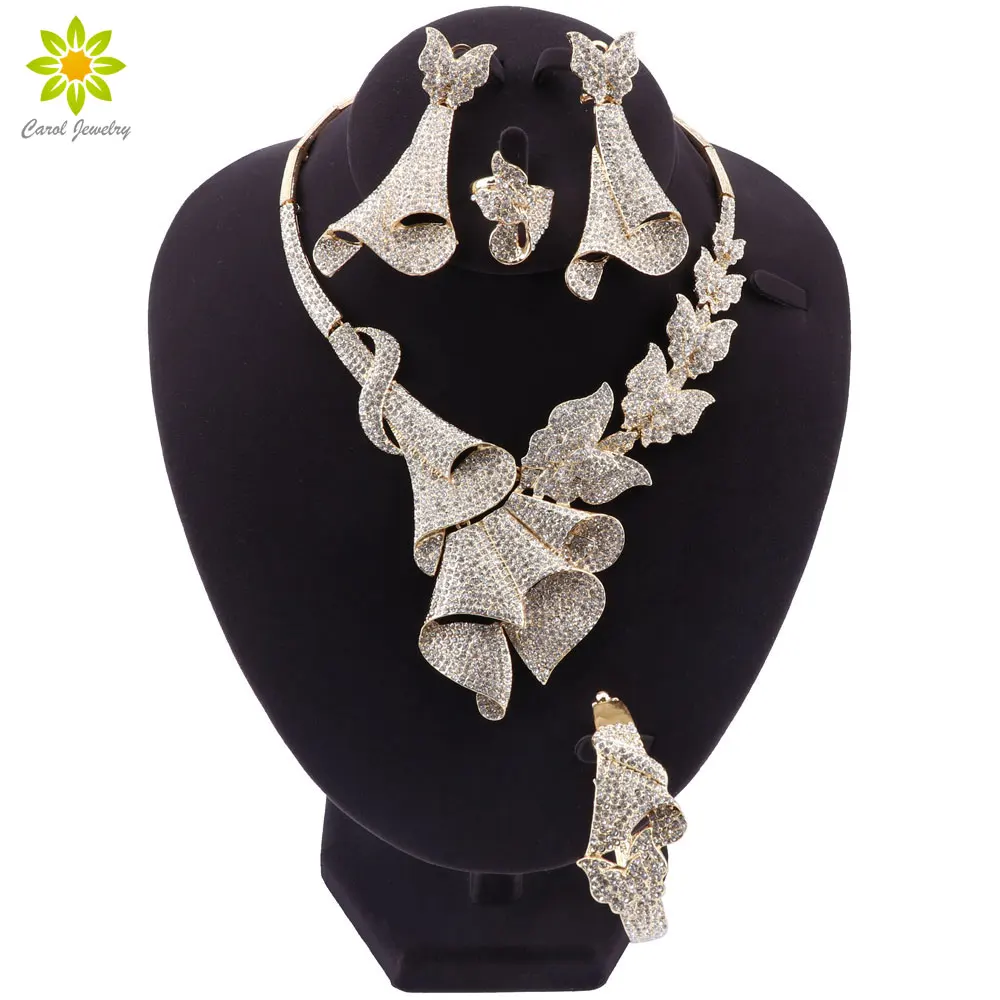 Модные африканские Ювелирные наборы Женский костюм нигерийский Свадебный