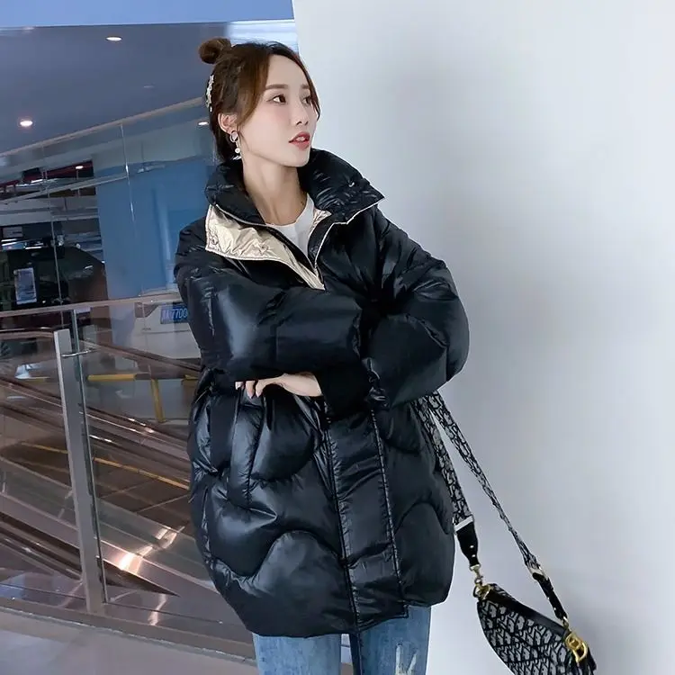 black down jacket Зимняя женская пуховая куртка хлеб дизайн пуховые куртки женские пальто Верхняя одежда беременности и родам пуховая куртка для беременных теплая одежда, парка - Цвет: black down jacket