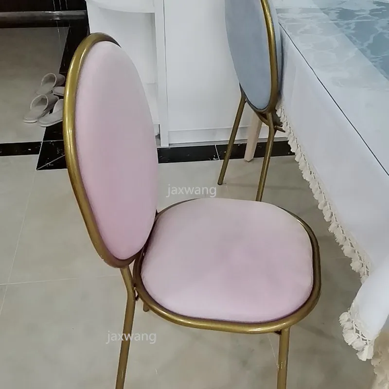 Настраиваемый Модный золотой железный металлический обеденный стул туалетный