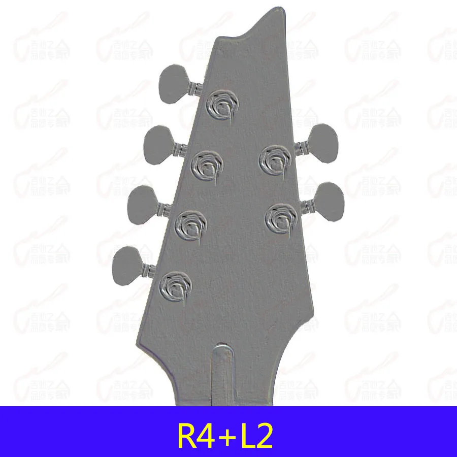 R4 and L2 One Set 6/7/8 строк без фиксирующий винт гитарные Колки тюнеры Chrome(#0746) Сделано в Тайване - Цвет: R4 and L2 One Set