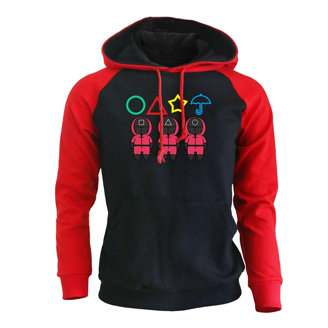 

New Squid Game Carved Sugar Pie Printing Mens Hoodie Warm Raglan Clothing Comfortable Casual Hoody Oversized Casual Men Hoodies