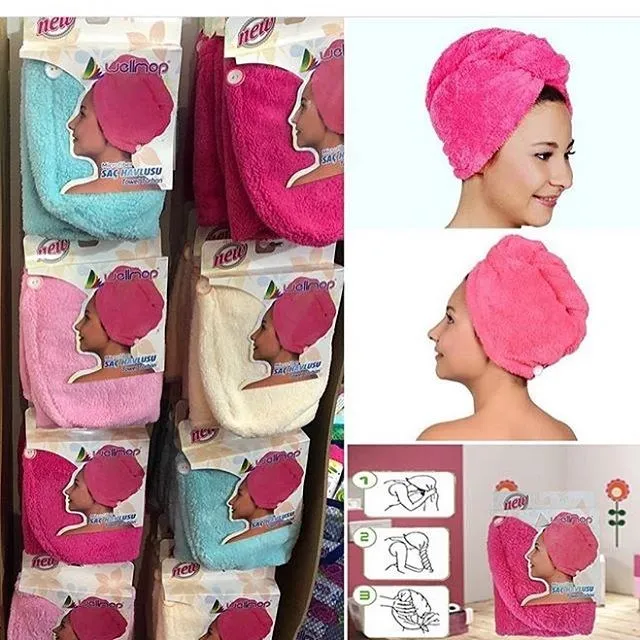 Wellsoft шапочка для душа Волшебная волос быстросохнущая Сушилка полотенце банное