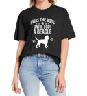 Женская футболка с принтом я была боссом до того, как получил Бигль, забавная Футболка с принтом собаки, женская футболка с коротким рукавом, хлопковые топы унисекс, футболка