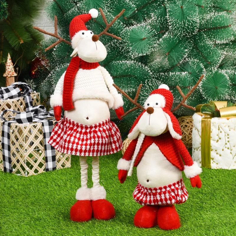 

Рождественские куклы, декор для елки, новый год 2022, украшение для оленей, снеговика, Санта-Клауса, стоячие куклы, украшение на Рождество, Рождество
