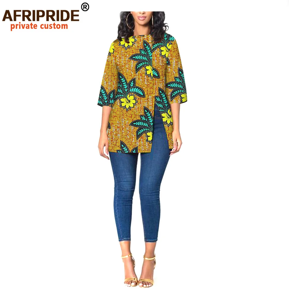 2020 африканские женские блузки рубашка с принтом Дашики Анкара ткань воск батик
