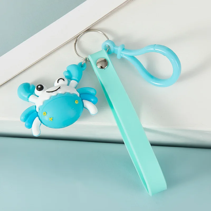 Креативный милый мультяшный краб брелок Подвеска стерео сумка автомобильный