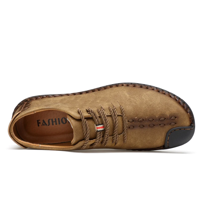 2018 New Comfortable Casual Shoes Loafers Men Quality Split Leather Flats Hot Sale Moccasins | Обувь