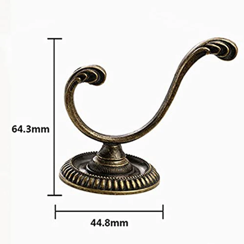 

2Pcs Antique Door Hanger Hooks Vintage Bathroom Wall Hanger Hats Bag Keychain Zinc Alloy Hook Coat Wall Hooks With Screw