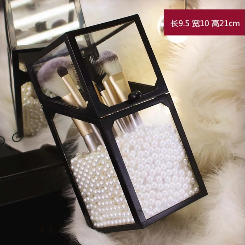 Черный акриловый Органайзер для макияжа держатель косметики инструменты