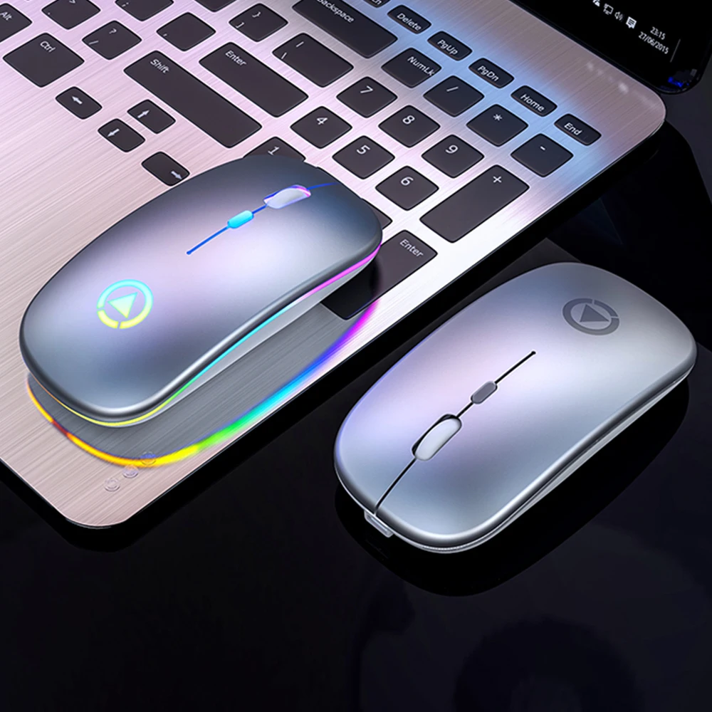 

RGB Wireless Mouse Wireless Bluetooth 5.0 Mouse Computer Silent USB Mause Rechargeable Ergonomic Laptop Mice 5.0 Bluetooth Mouse