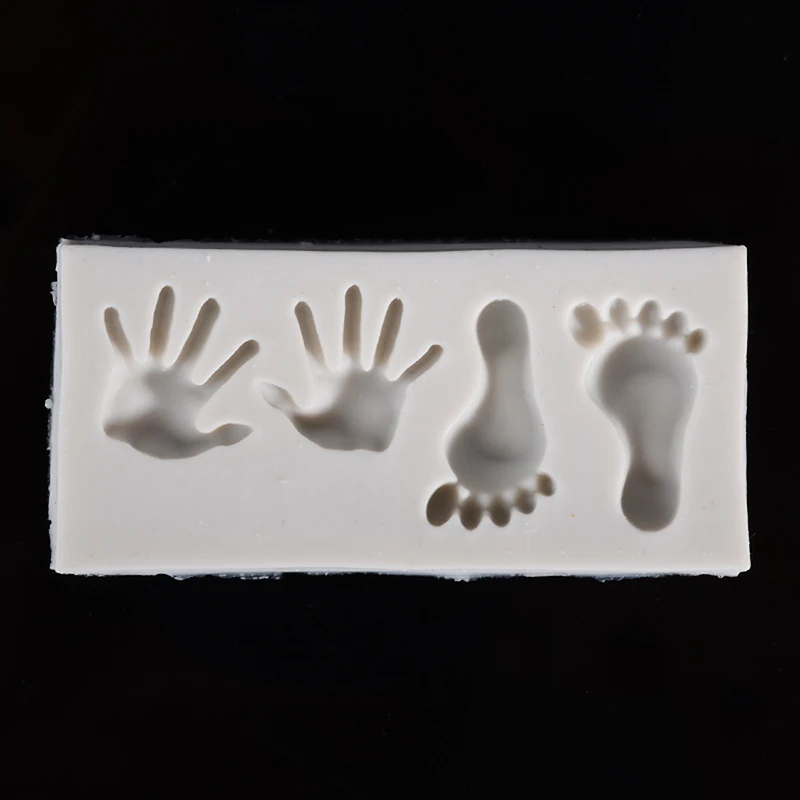 1 шт. креативная мини форма для ног рук 3D силиконовая торта печенья детские