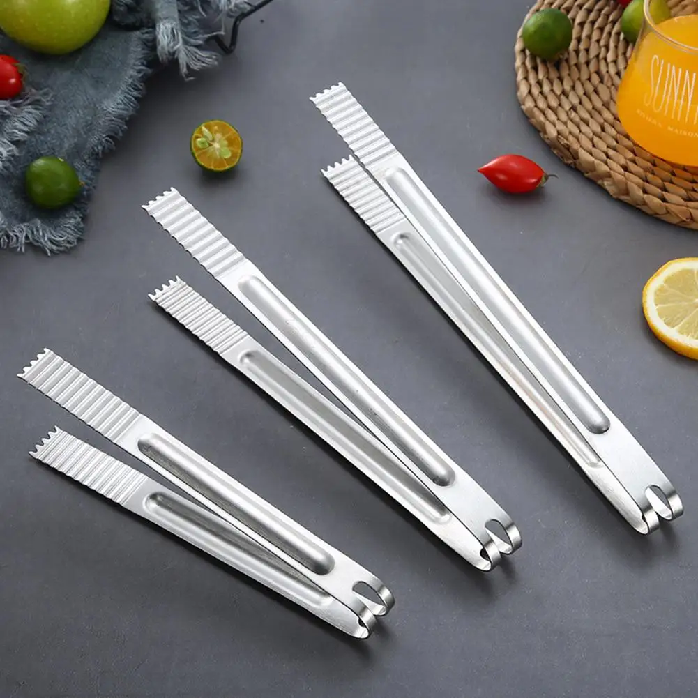 

Portable Stainless Steel Kitchen Barbecue BBQ Meat Tongs Salad Steak Food Clip Salad Meat Clip Anti Heat BBQ Buffet Tongs