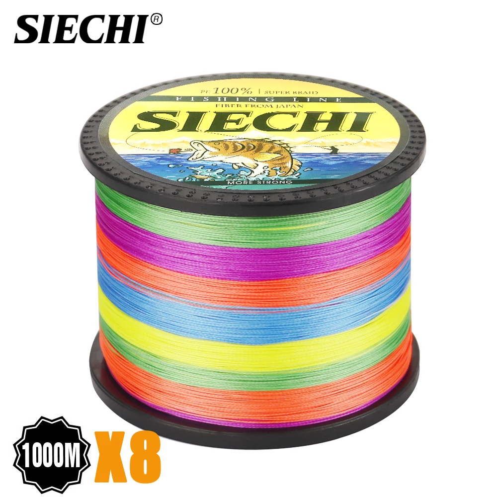 Рыболовная леска SIECHI 1000 м 8 нитей плетеный шнур ПЭ Pesca для ловли карпа 9