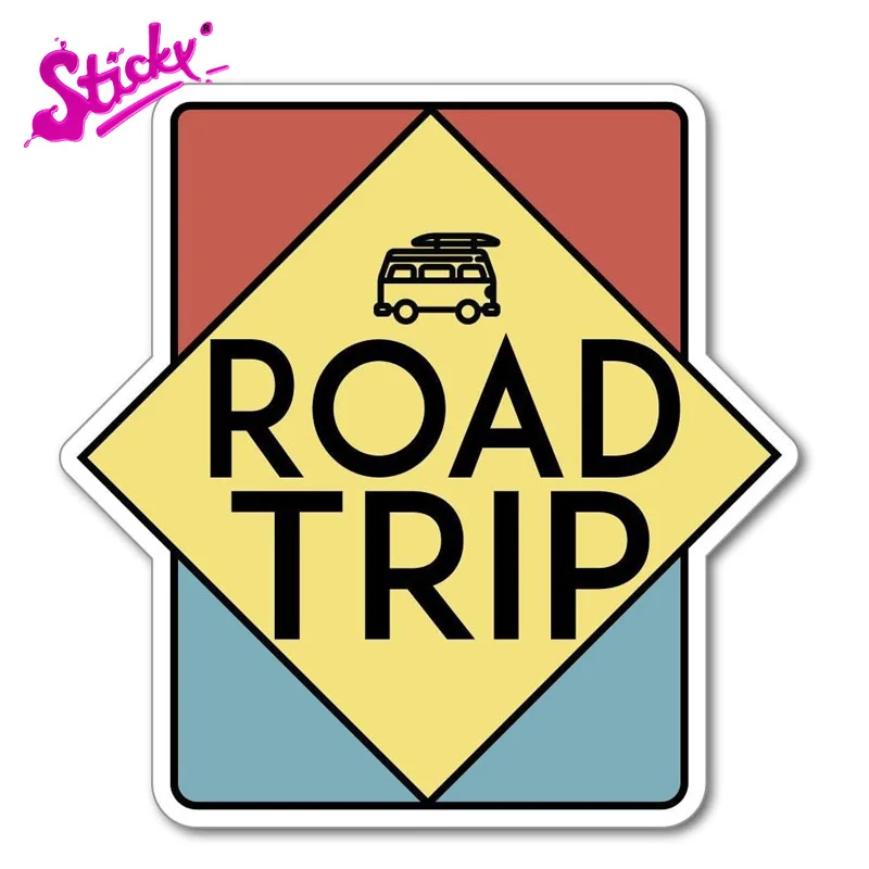 

STICKY Road Trip Campervan Camper Explore Adventure Travel Car Sticker Decal For Motorcycle Off-road Laptop Trunk