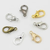 20pcs lobster clasp silver gold plated necklace bracelet hooks accessories diy jewelry findings making connectors supplies