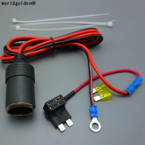 Worldgolden провода розетка для автомобильного прикуривателя DC12/24v расширением стандартный предохранитель держатель насадок не содержит свинец и 5A/10A/15A предохранитель полный набор Worldgolden провода розетка для автомобильного прикуривателя DC12/24v расширением стандартный предохранитель держатель насадок не содержит свинец и 5A/10A/15A предохранитель полный набор