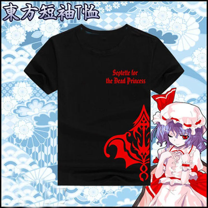 Футболка Touhou Project для косплея аниме Hakurei Reimu Remilia Scarlet летняя хлопковая футболка с