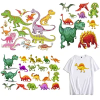 diy anime patch clothing stickers dinosaur monster big bird cartoon iron on transfer cute patches for kids clothes appliques
