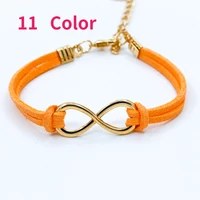 infinite love fashion symbol 8 hemp rope bracelet wholesale jewelry charm creative women accessories pendant