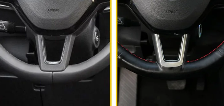 

For 2017-2021 Skoda kodiaq Interior Steering Wheel Trim Sticker Cover Matte U styling