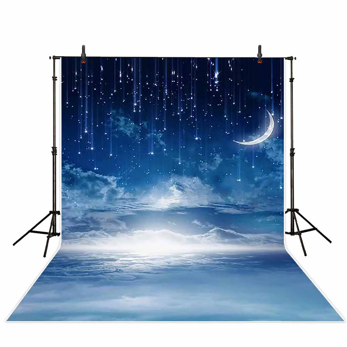 Фотостудия фон для фотосъемки ткань ночное звездное небо луна звезды облако