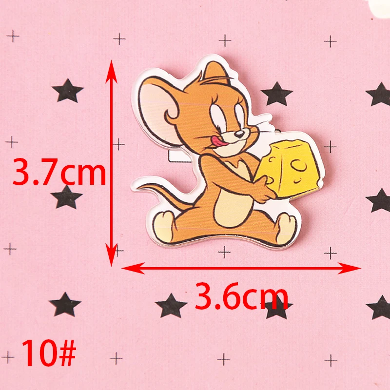 1PS MIX pink mouse dog cat Cartoon Icons on The Pin Kawaii Icon Badge Bacges on Backpack Badges for Clothing Acrylic Badges Y20 images - 6