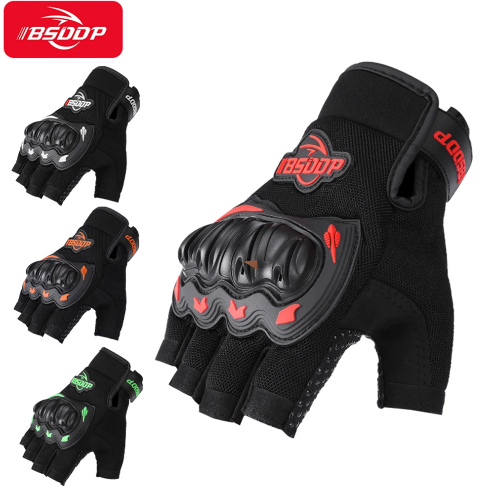 Universal Motorcycle Scooter ATV Racing Half Finger Gloves For YAMAHA MT-07 MT-09 FZ-07 XMAX VMAX NMAX TMAX R1 R6 R15 R25 R125 enlarge