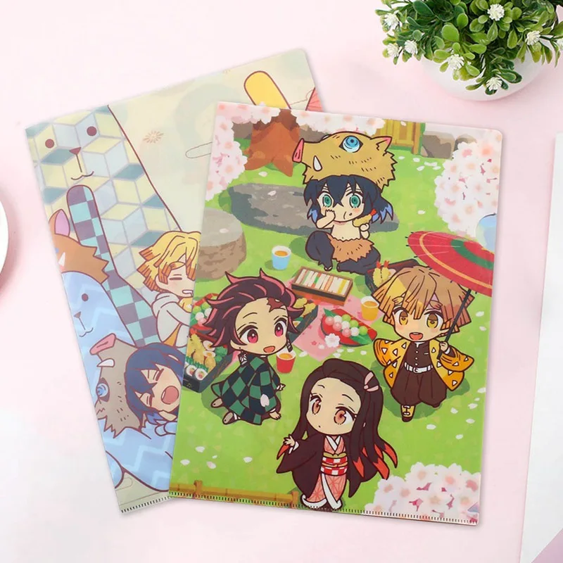

1Pcs Demon Slayer New A4 File Folder Document Organizer Holder Storage Plastic Bag School Office Stationery