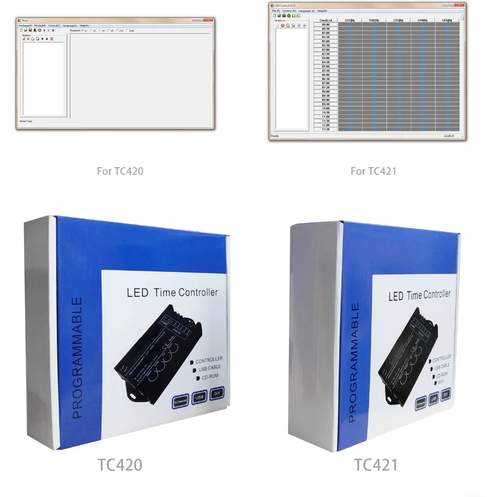 Программируемый RGB светодиодный контроллер TC420 TC421 TC423 регулятор яркости