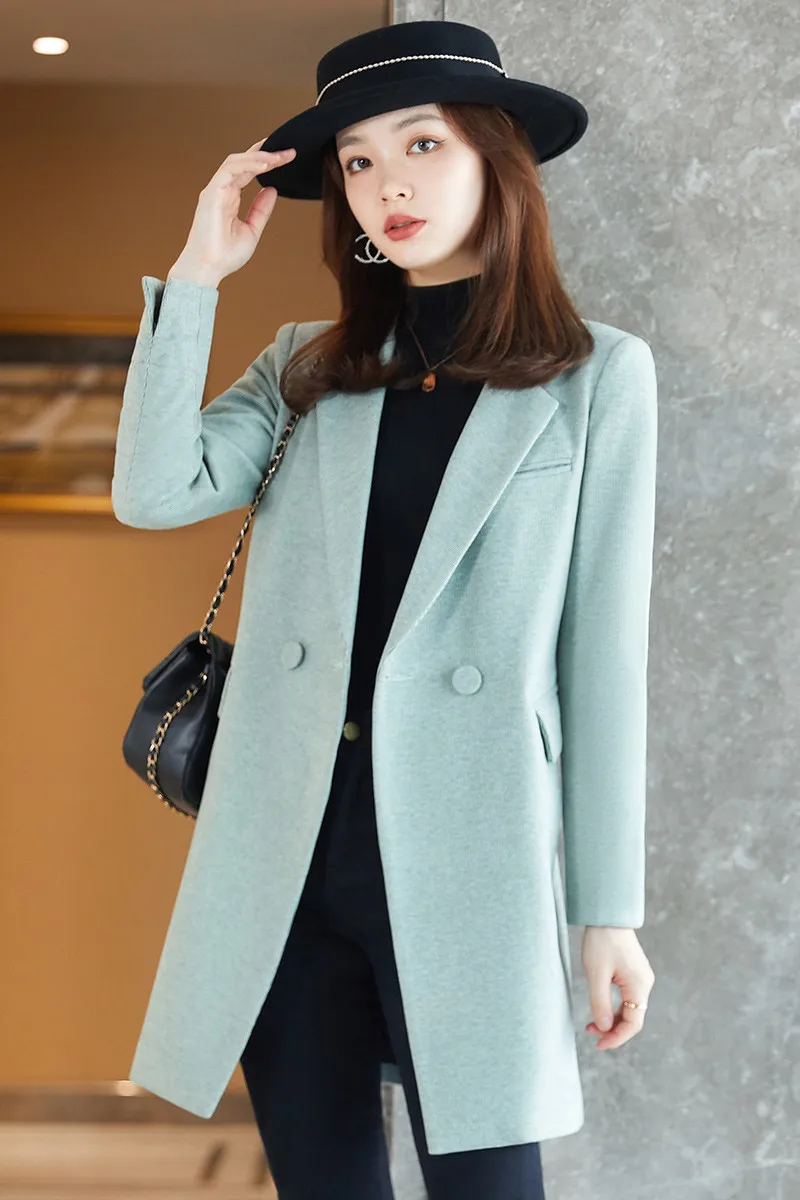 Women's windbreaker jacket Korean fashion jacket winter coat long coat autumn coat apricot streetwear  korean coats women