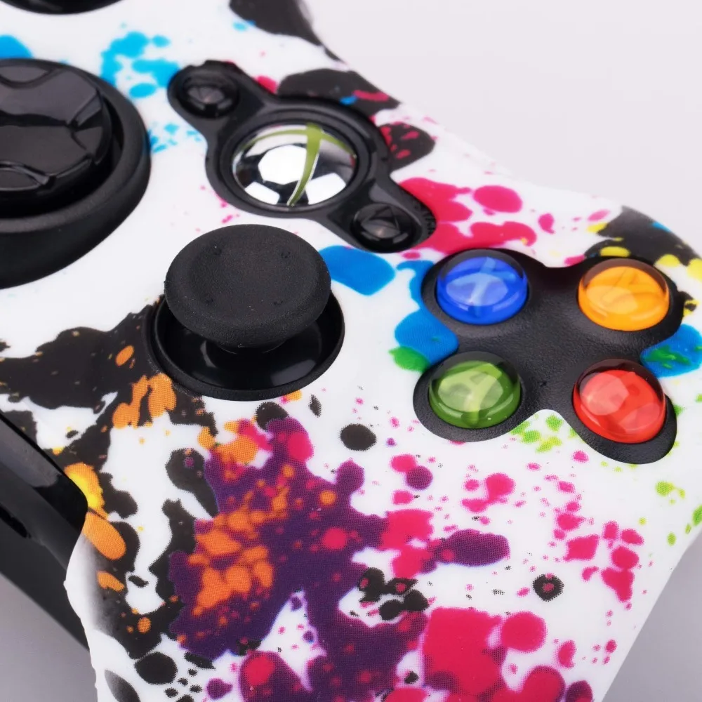 ZOMTOP защита для переноса воды с принтом кожи для Microsoft Xbox 360 проводной/беспроводной контроллер силиконовый чехол Крышка крышки