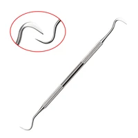 double ended curved design tartar remover tool scraper stainless steel calculus plaque %e2%80%8bremover dentist tooth cleaning tools