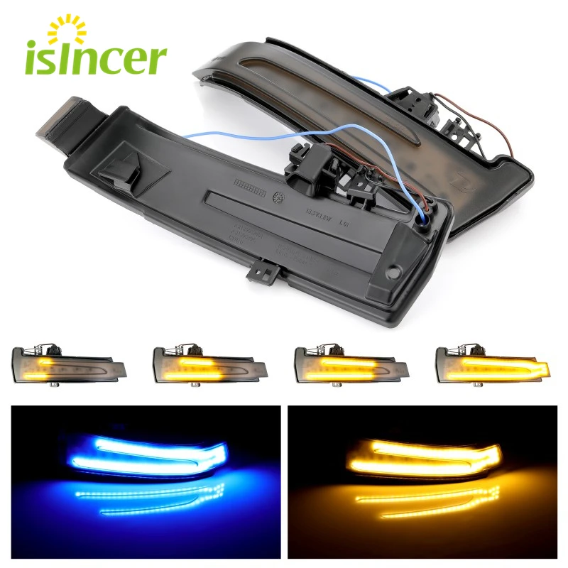 2 шт. течет поворотов светильник светодиодный крыло Зеркало заднего вида