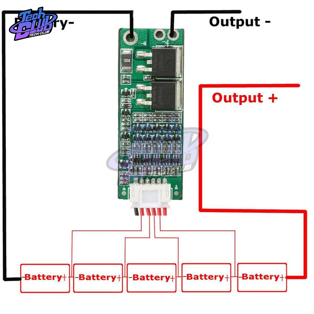 BMS 5S 15A 18V 21V 18650 Защитная плата зарядного устройства литий-ионного аккумулятора