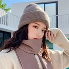 Новые простые зимние шапки из кроличьего меха для женщин зимние шапочки теплые шерстяные шапки женские шапочки для девочек