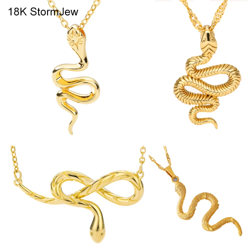 

Snake Pendant Necklaces For Women Gold Sexy Clavicle Collars Necklace Goth Hip Hop Punk Accessory Jewelry Party Gifts For Men