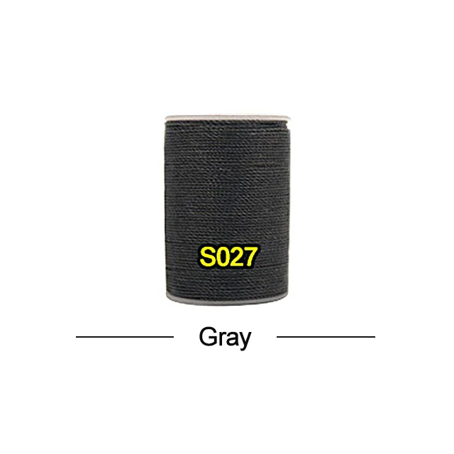 Gray Высокое качество 0,8 мм прочная полиэфирная нить DIY ремесло цвет Ручное шитье круглая вощеная нить, для кожаной одежды бумажник диван - Цвет: Gray
