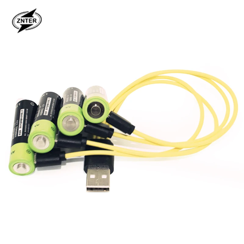 

ZNTER новый аккумулятор! Литий-полимерный литий-ионный аккумулятор ZNTER, 1,5 в, AA, 1250 мАч, с USB-разъемом для зарядки, 10 шт.