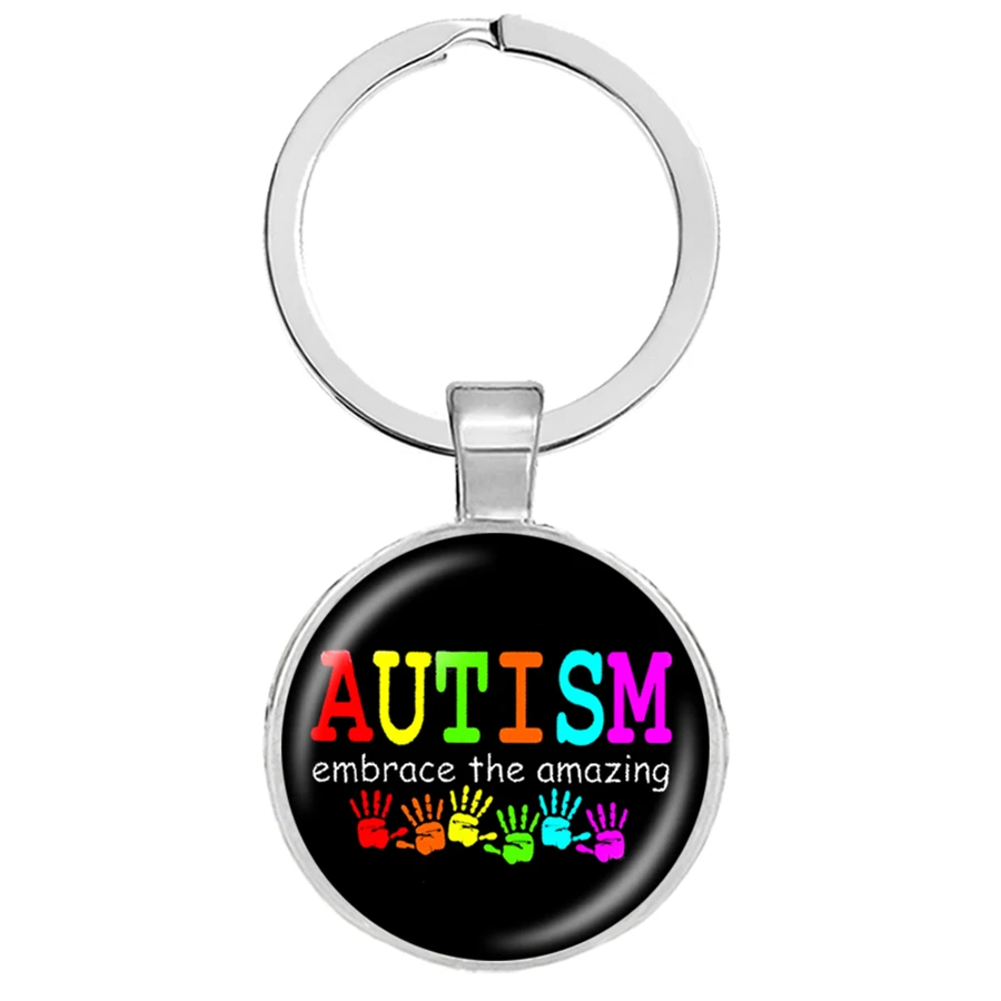 Аутизм красочные головоломки брелоки с символами заботятся о аутизме