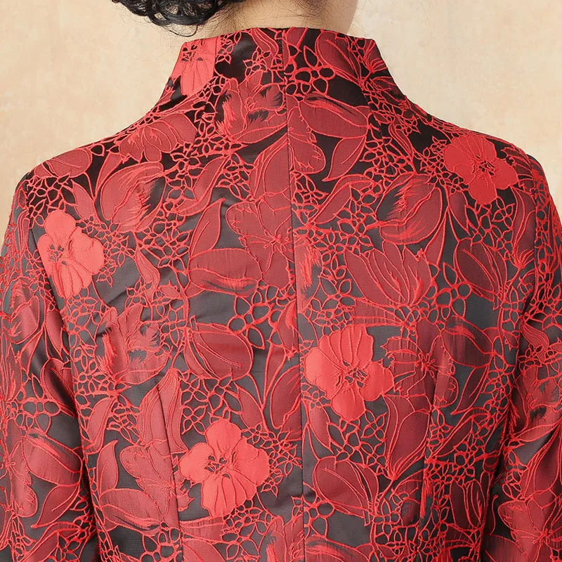 

2019 Fashion Autumn Jacket Suit Women Fashion Embroidery Long Sleeve Jackets Casual Chinese Work Office Lady Slim Outwear