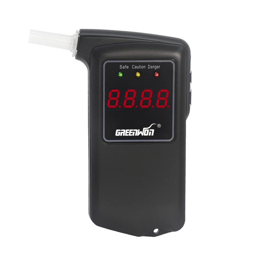 

Free Shipping 2019 New High Accuracy Prefessional Digital Breath Alcohol Tester Breathalyzer AT858s with 5 Mouthpieces