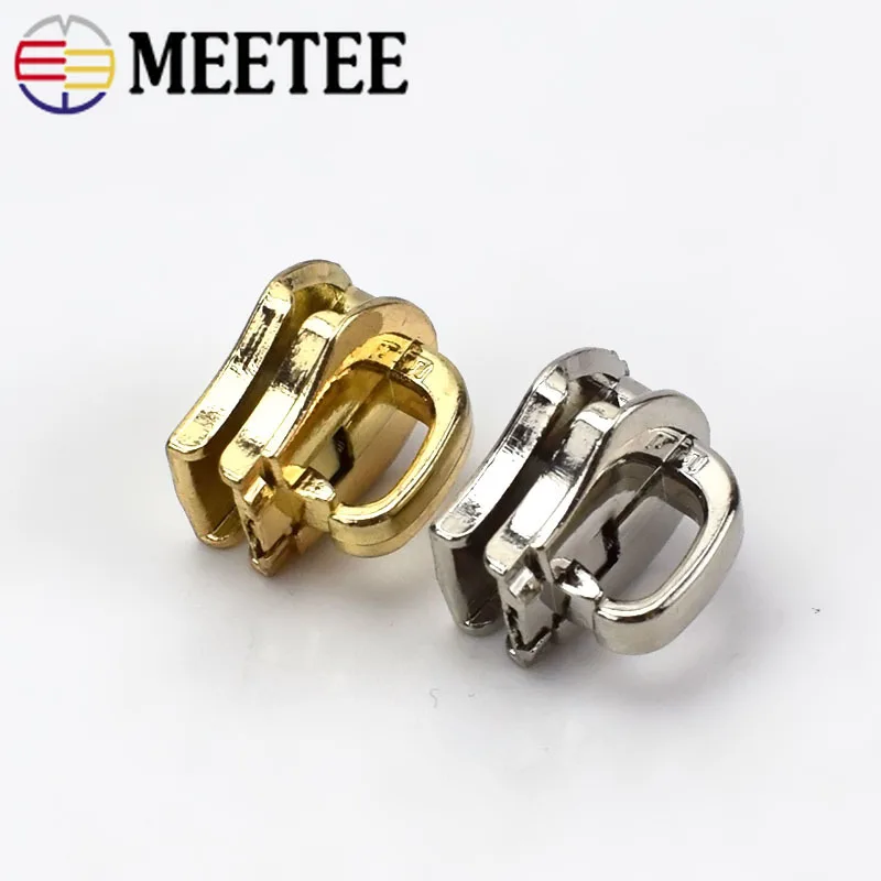 10 шт. Meetee # экологически чистые цинковые слайдеры на молнии без блокировки для