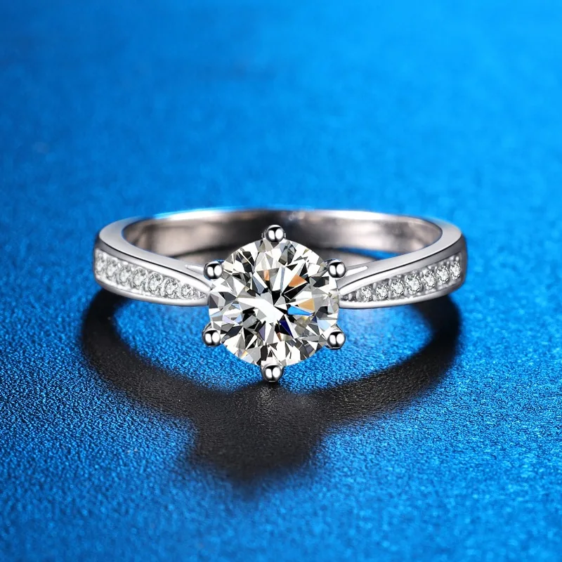 

Wholesale Fine Jewelry Factory Luxury High Quality Real S925 Sterling Silver Rings Finger Ring Jewelry Wedding Engagement Women