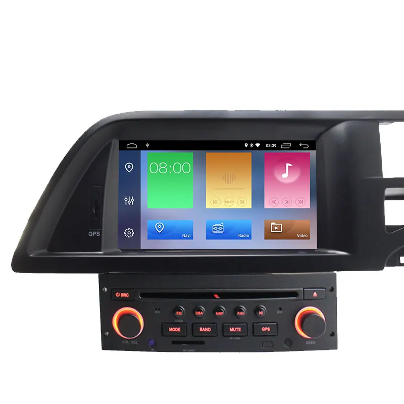 balck Topsna 1 Din Android 10 автомобильный dvd-плеер для Citroen C5 Мультимедиа gps навигация Радио Зеркало Ссылка wifi четырехъядерный gps Navi RDS - Цвет: balck